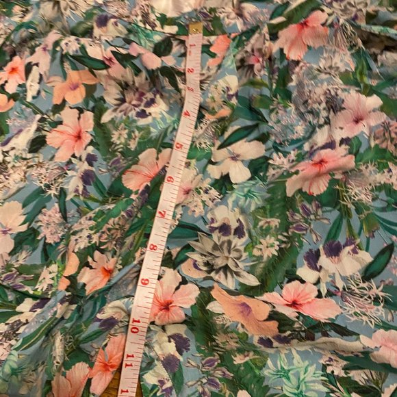 Zara Lightly Worn Silk Blend Floral Pants - L - Picture 10 of 13